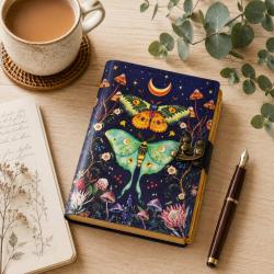 Moth & Butterfly Notebook Journal with Clasp 13 x 18cm