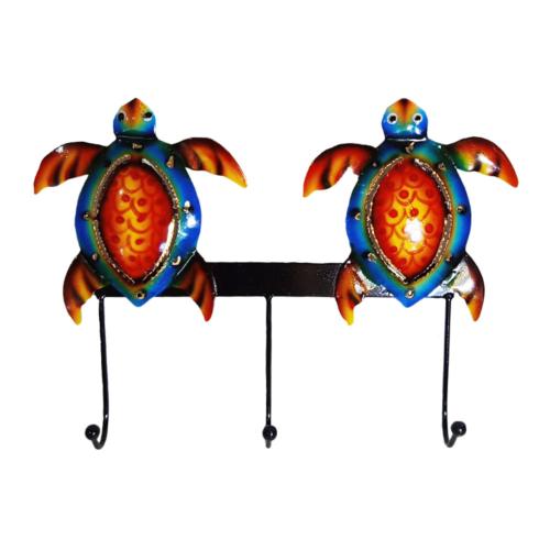 Triple Coat Hook Metal Turtles 26x4x20cm