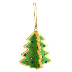 Hanging Decoration, Green Wooden Tree 3D