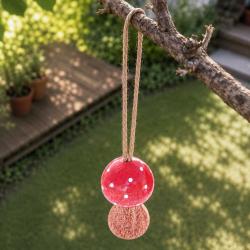 Handcrafted Red Toadstool Hanging Decoration