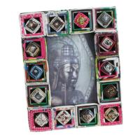 Photo frame, rolled recycled paper, up to 5x3.5inch photo