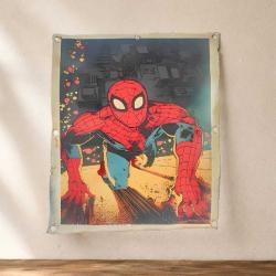 Recycled Metal Drum Spider-Man Wall Plaque