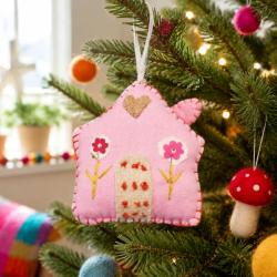 Handmade Felt House Christmas Decoration
