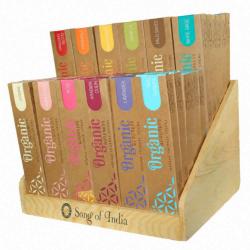 72 packs of incense sticks, Organic Goodness, (each pack 15g) + display stand