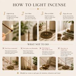 Incense Sticks and Burner Esoteric Purifying Moon, Palo Santo and Lavender