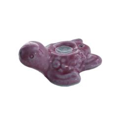 Incense Holder Ceramic Turtle Mauve