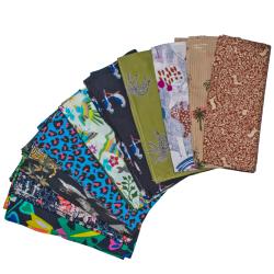 Single reusable cotton gift wrap, assorted colours, wildlife designs