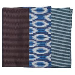 Set of 3 napkins, stripes