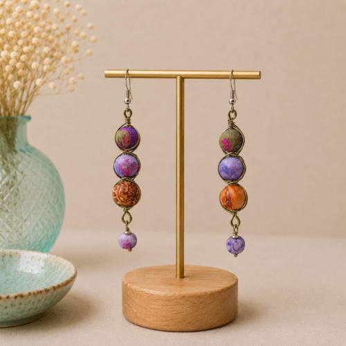 Earrings 4 Beads Recycled