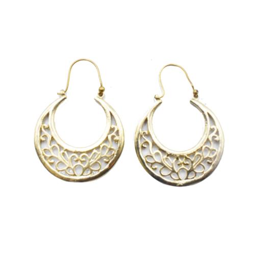 Earrings Moon Shape Gold Colour
