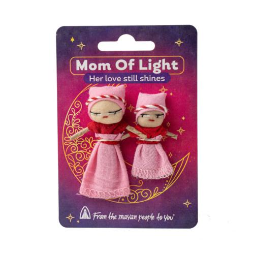 Worry Doll on Card - Mom of Light with Daughter
