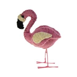 Hanging decoration, felt flamingo