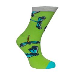 Bamboo socks, damselflies, Shoe size: UK 3-7, Euro 36-41