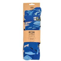 3 pairs of bamboo socks, sharks seals turtles, Shoe size: UK 3-7, Euro 36-41