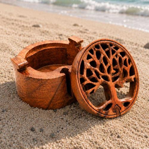 Tree of Life Puzzle Box Suar Wood
