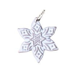 Hanging Terracotta Star With Star In Centre