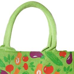 Jute shopping bag, Vegetables 30x30cm