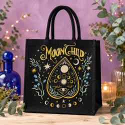 Jute Shopping Bag, Moon Child 30x30cm