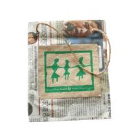 Gift bag recycled newspaper 10 x 15cm height