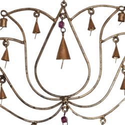 Hanging windchime lotus recycled metal indoor/outdoor