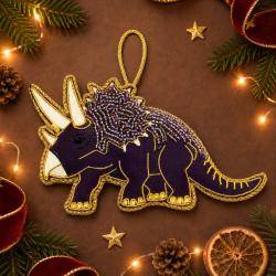 Hanging Decoration Embroidered Triceratops