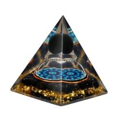 Orgone Pyramid Black Tourmaline Amethyst 9cm