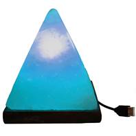 Salt lamp pyramid, colour changing approx 11x8cm