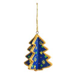 Hanging Decoration, Dark Blue Wooden Tree 3D