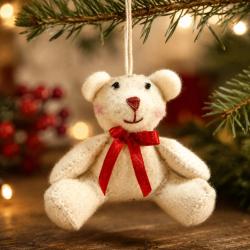 Hanging Decoration Handcrafted Felt Teddy Bear 