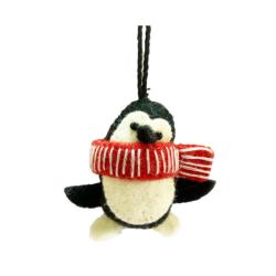 Hanging Decoration Handcrafted Felt Penguin 7x6cm