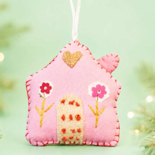 Handmade Felt House Christmas Decoration