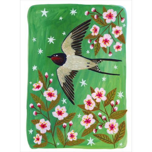 Greetings card "Swallow" 12.7 x 18cm