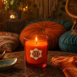 Scented Candle Chakra Mantra Svadhisthana Balancing - Sacral