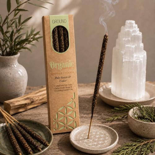 Smudge Incense Organic Goodness Ground Palo Santo & Cedar x6