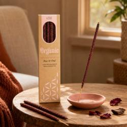 Smudge Incense Organic Goodness Love Rose & Oud x6