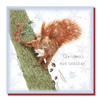 Christmas card, Red Squirrel