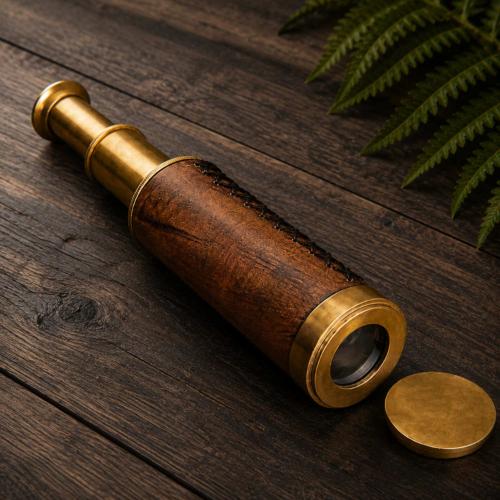 Spyglass Great Explorer Brass & Wooden