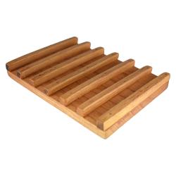 Soap/shampoo dish for multiple bars carved sustainable Jempinis wood 16x11.5cm