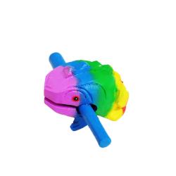 Croaking Frog Guiro Wood Multicoloured 6x8x5cm
