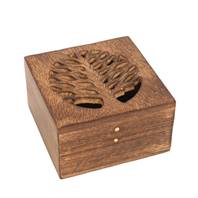 Square box mango wood tree of life