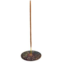 Multicoloured Soapstone Incense holder with mandala design 