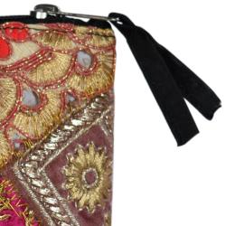 Purse, Recycled Patchwork Saris, assorted colours 15 x 10cm