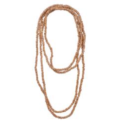 Necklace, Marocoto Seeds Brown 175cm