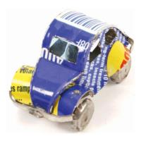 Mini VW Beetle made from recycled cans 3.5cm