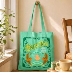 Tote Bag Recycled Cotton English Tea 36 x 40cm