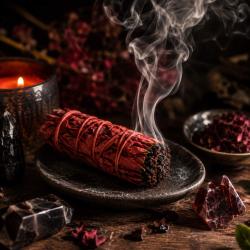 Protection Dragon's Blood Sage Smudge Stick 10cm