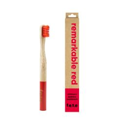 Remarkable Red children’s toothbrush made from eco-friendly Bamboo
