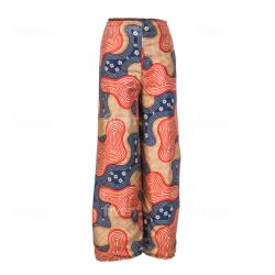 GENKI Reversible Wrap Trousers, upcycled silk one-size colours will vary