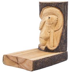 Hand-Carved Hare Bookends Jempinis Wood