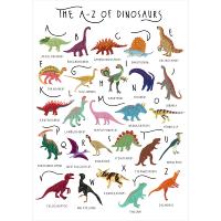 Greetings card "A-Z of dinosaurs" 12x17cm